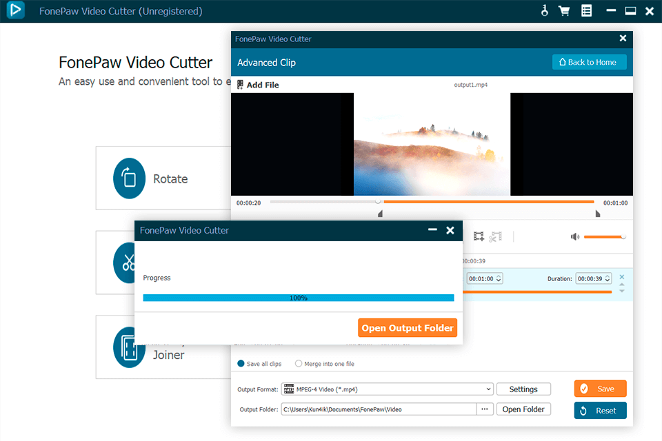 fonepaw Videobearbeitungssoftware keine Wasserzeichenschnittstelle