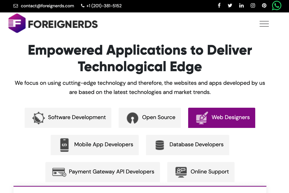 foreignerds ios app developers interface