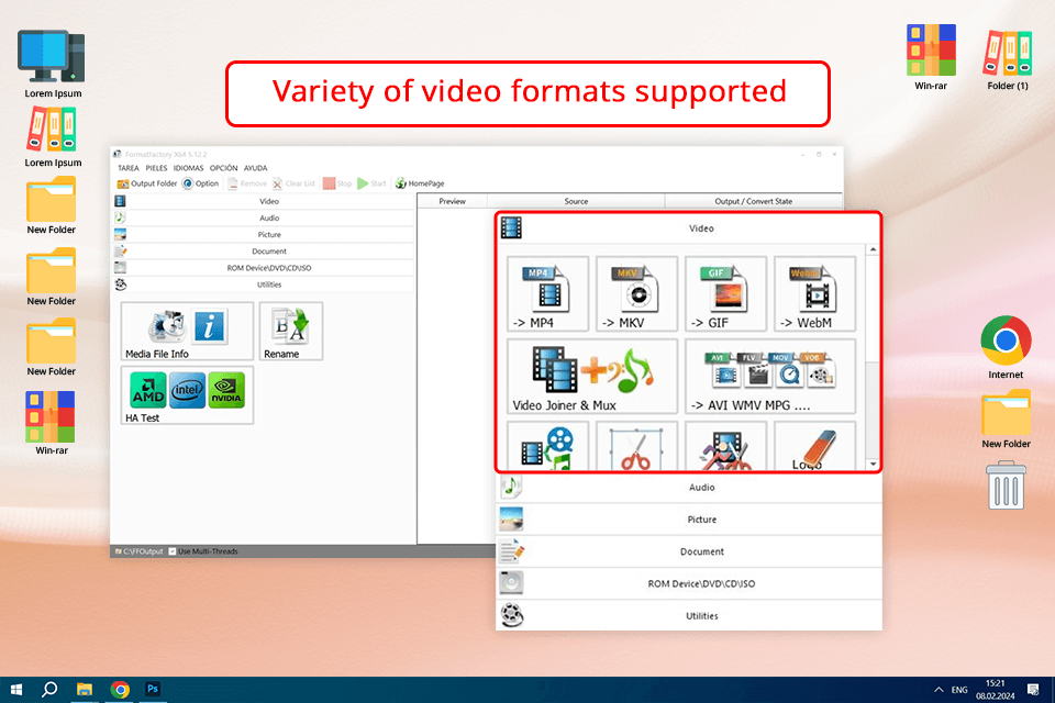 format factory screen