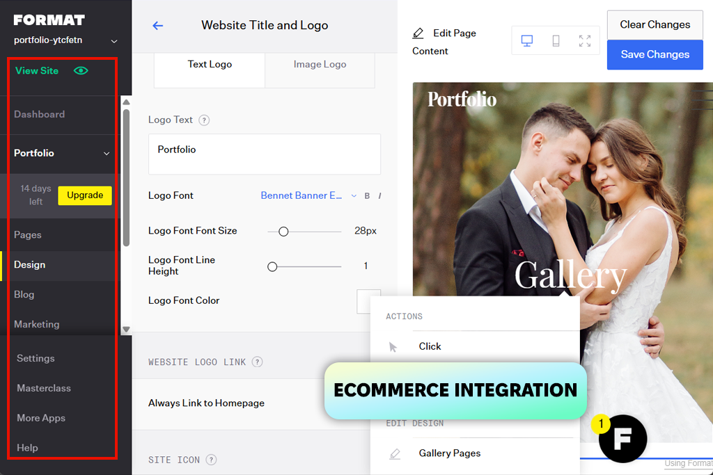 format website interface