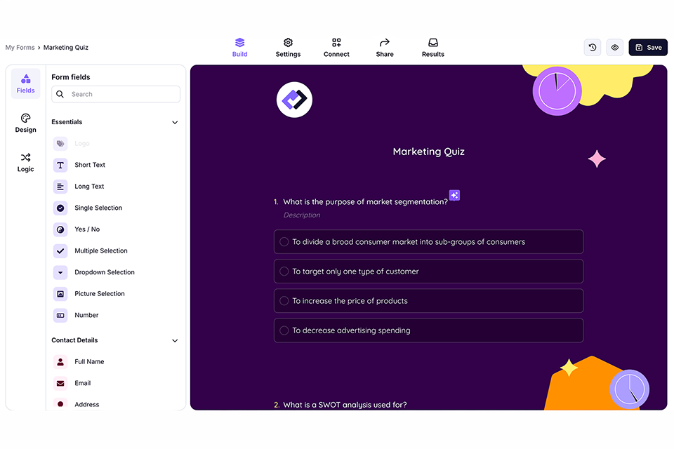 forms app online quiz maker