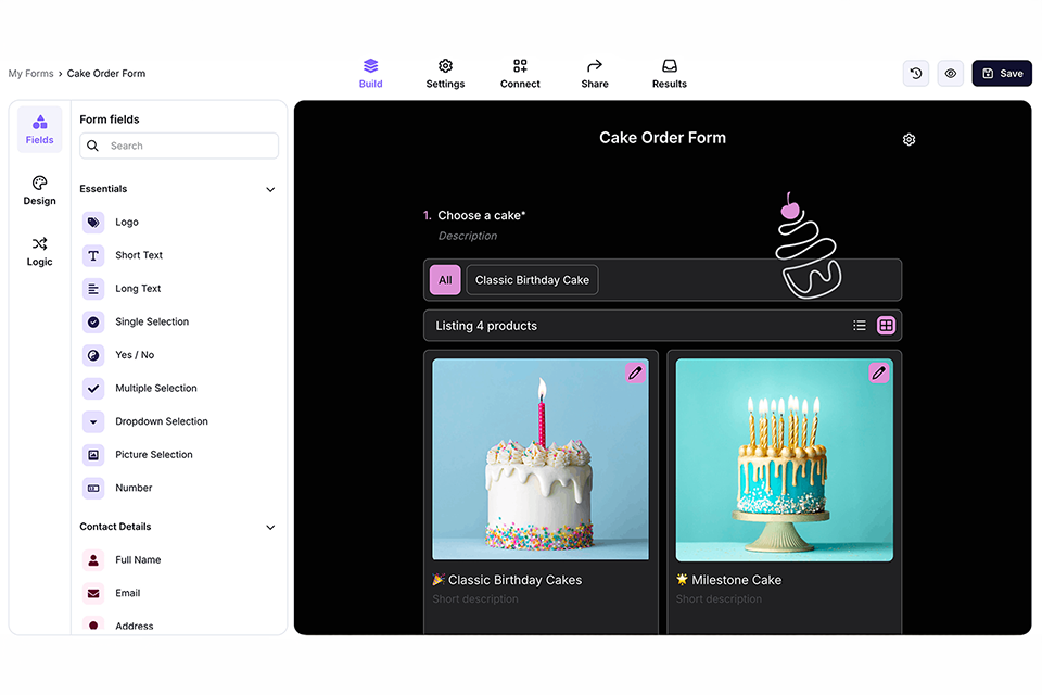 forms app tools to help start an online gear store
