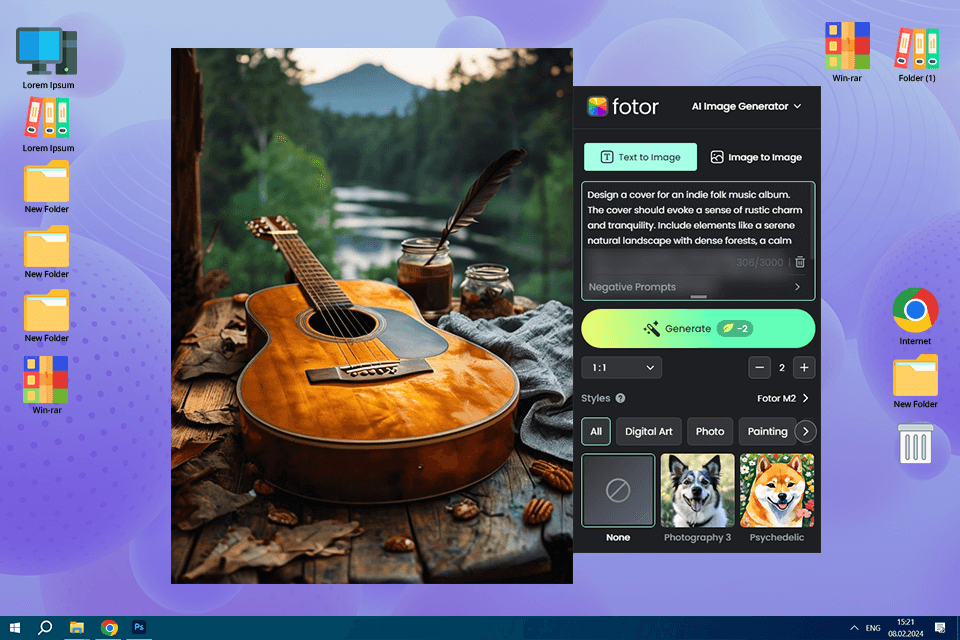 fotor ai album cover generator
