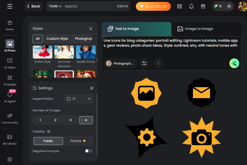 fotor ai icon generator