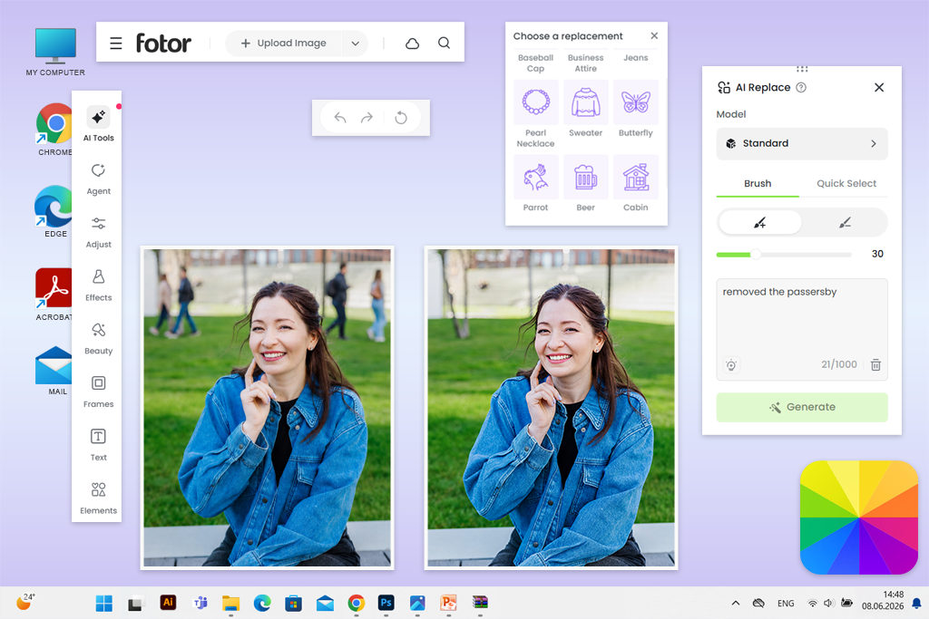 fotor ai image inpainting tool online