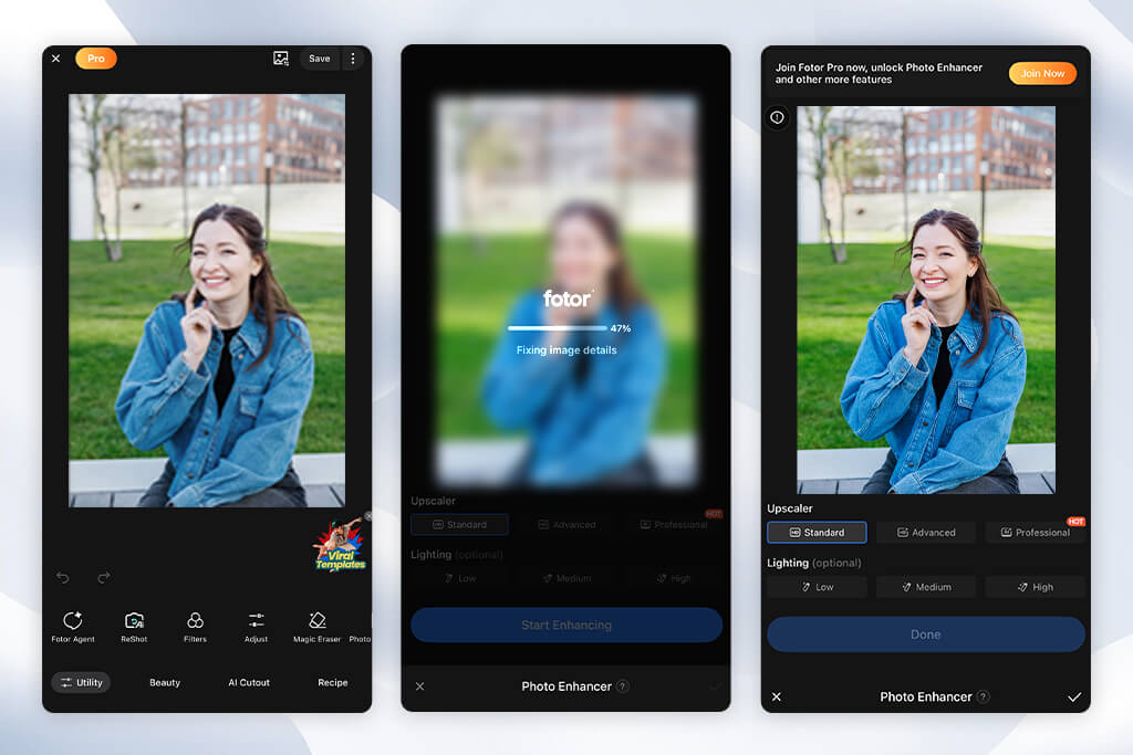 fotor app to enhance photo quality