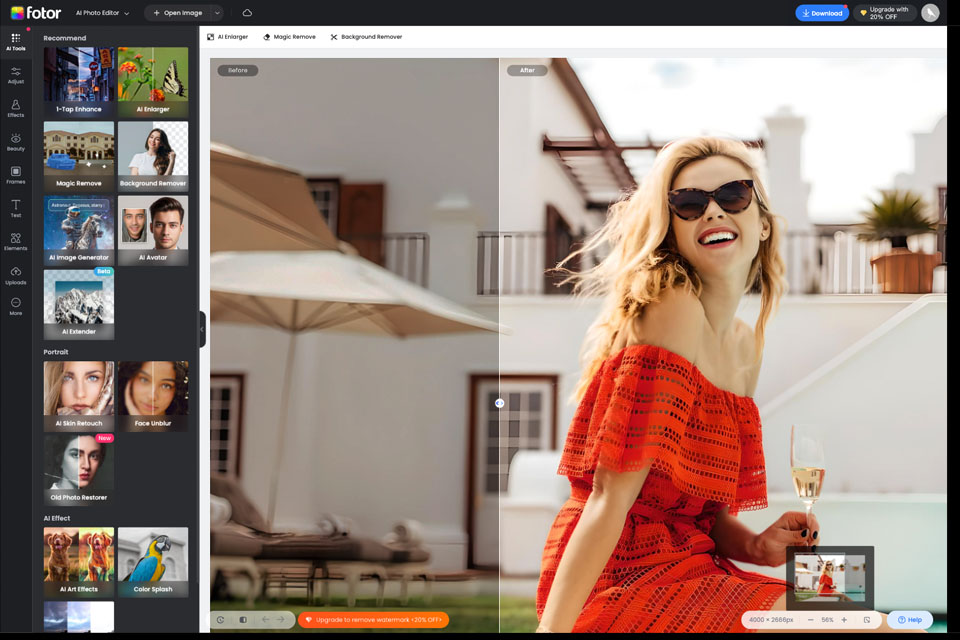 fotor automatic photo editor