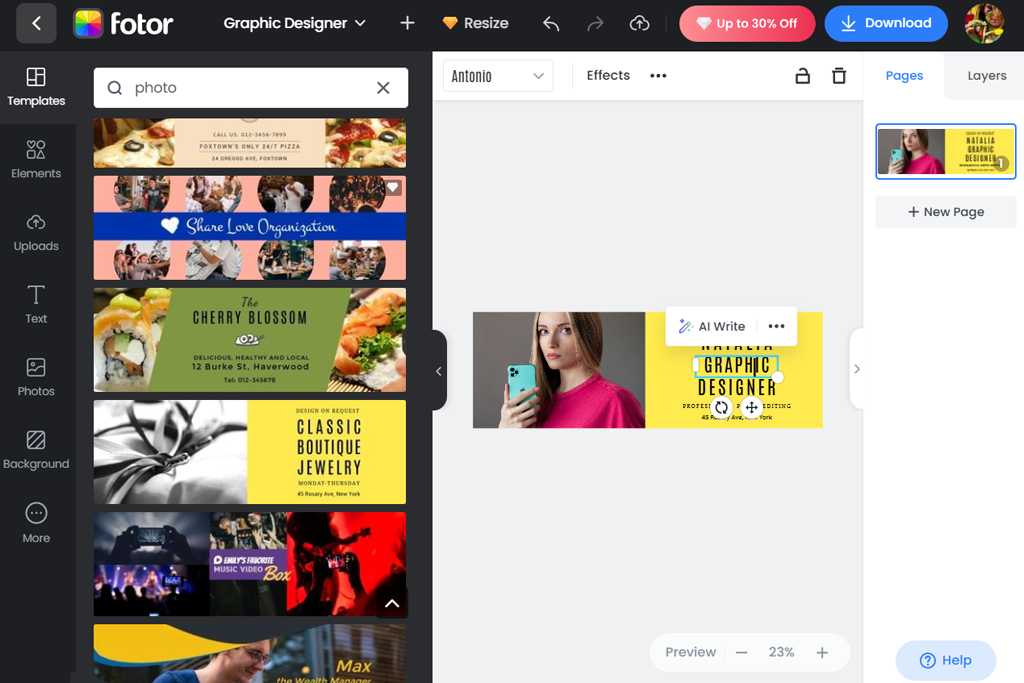 fotor x banner maker