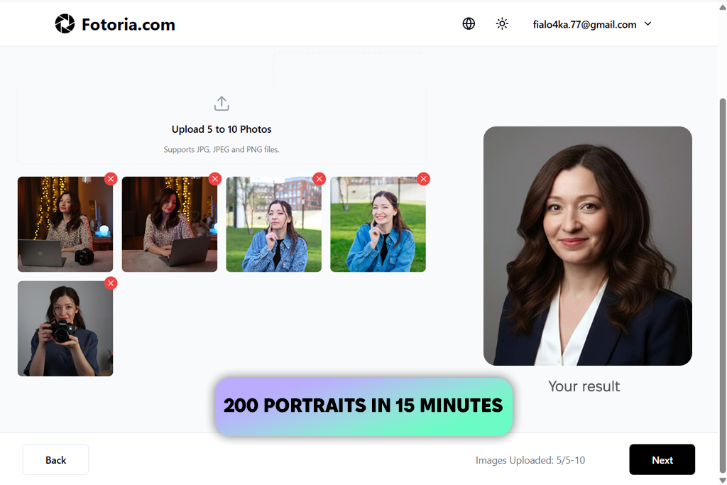 fotoria ai headshot generator