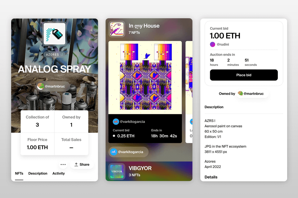 foundation nft app interface
