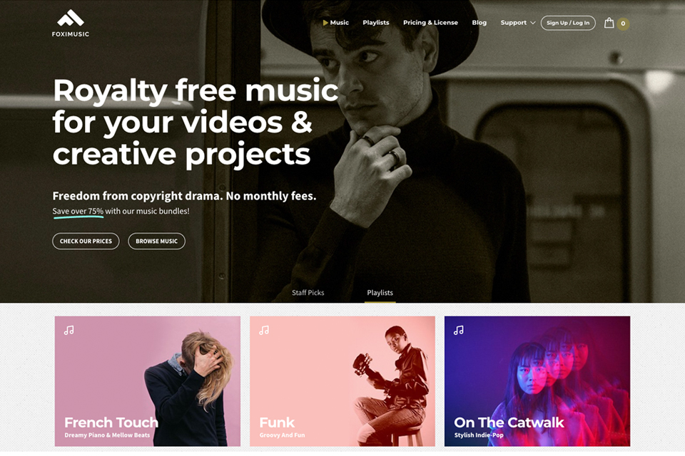 foximusic royalty free music site