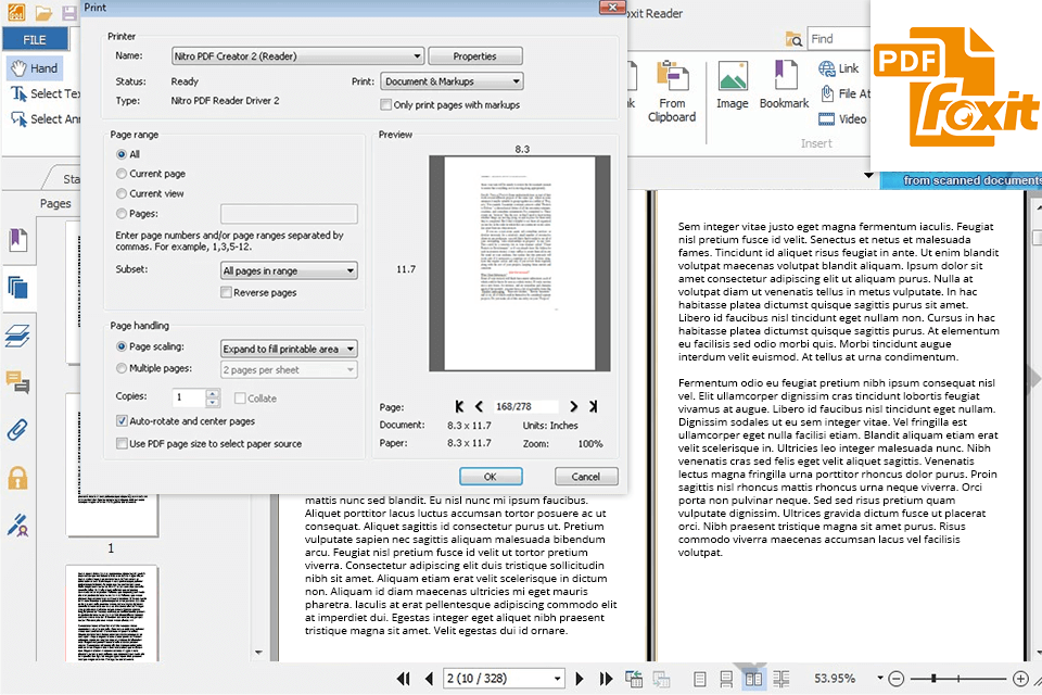واجهة محرر foxit pdf