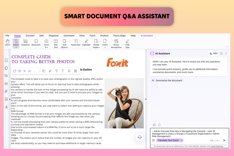 foxit reader ai-tool voor pdf