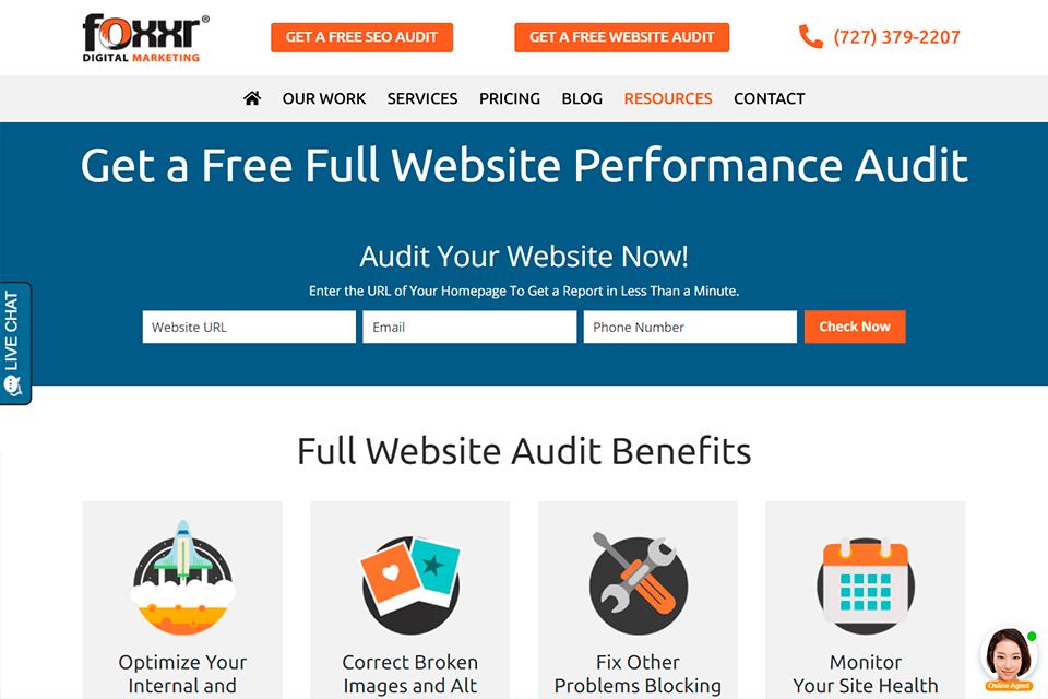 foxxr website audit