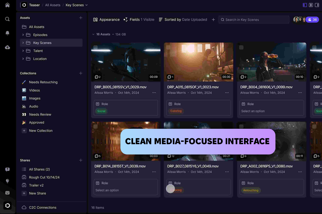 frame io interface