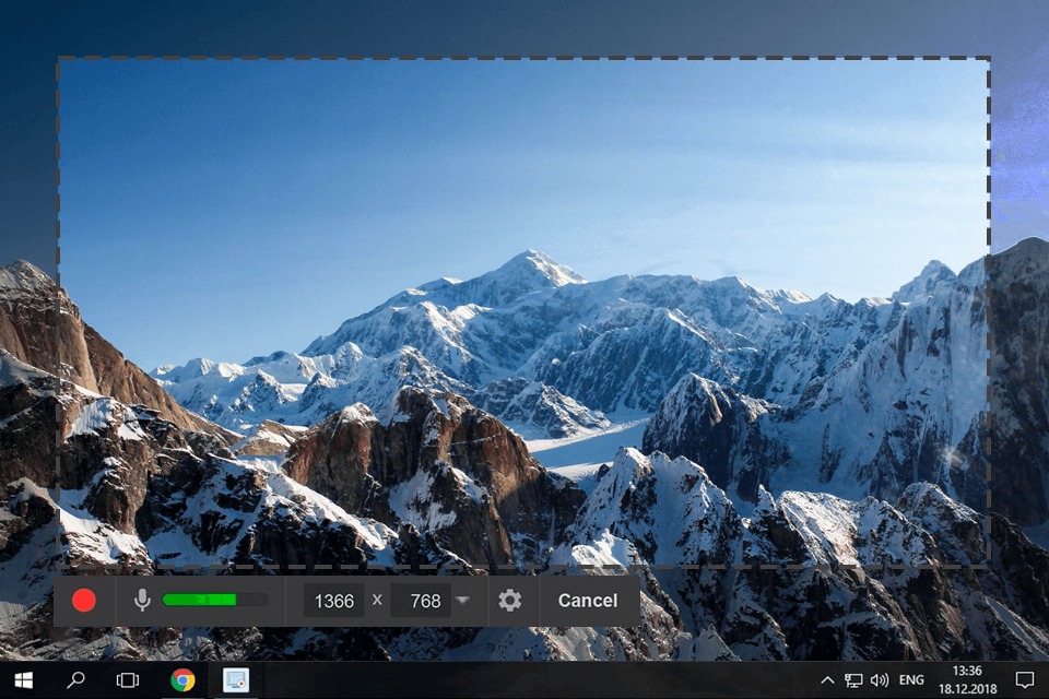 free cam screen recording software interface