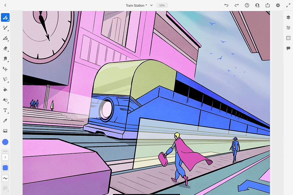 adobe fresco free drawing software