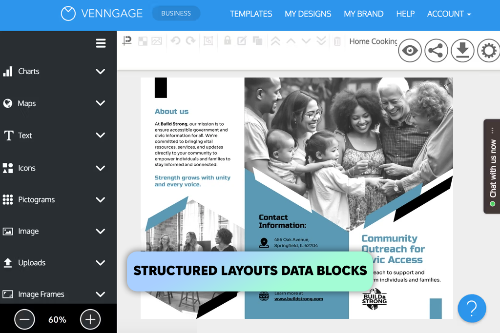 free pamphlet maker venngage interface