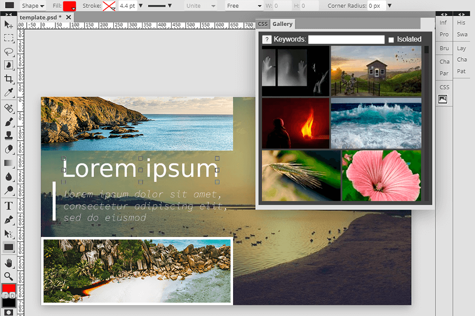 interfaz de creador de collage de fotos gratis