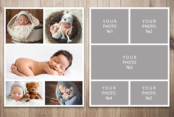 Page 4 - Free and customizable baby photo collage templates