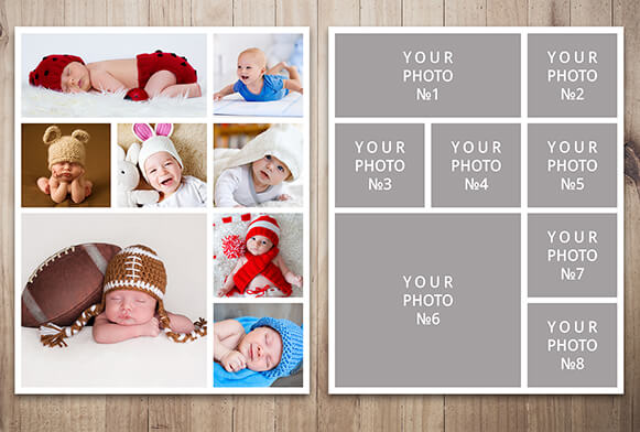 クリエイティブな写真のコラージュテンプレート