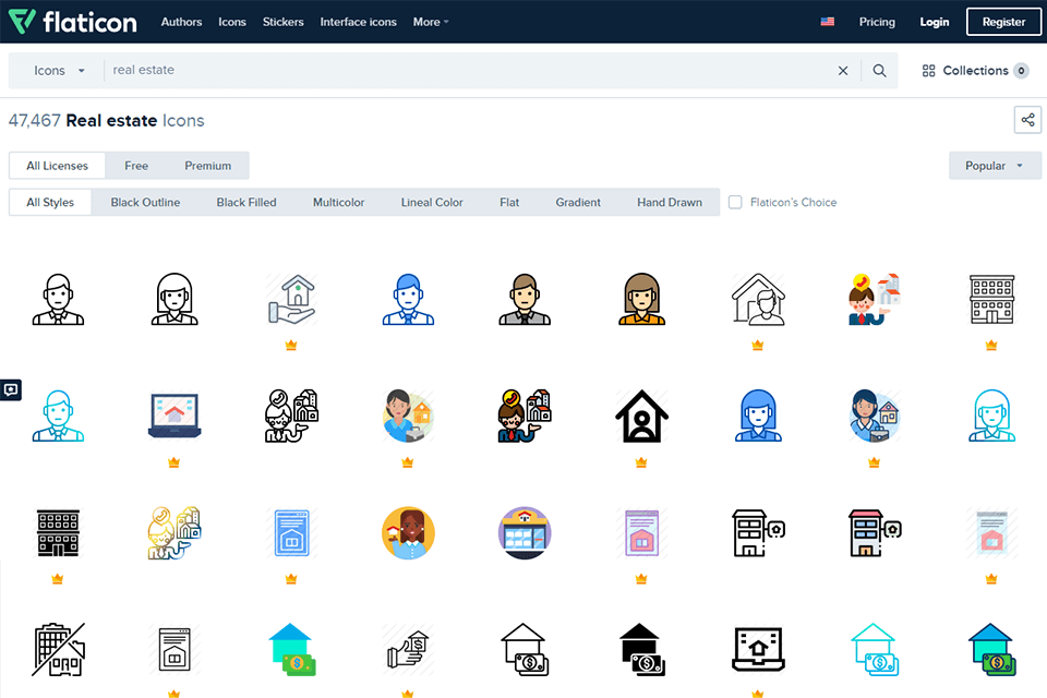 flaticon free real estate photos logos