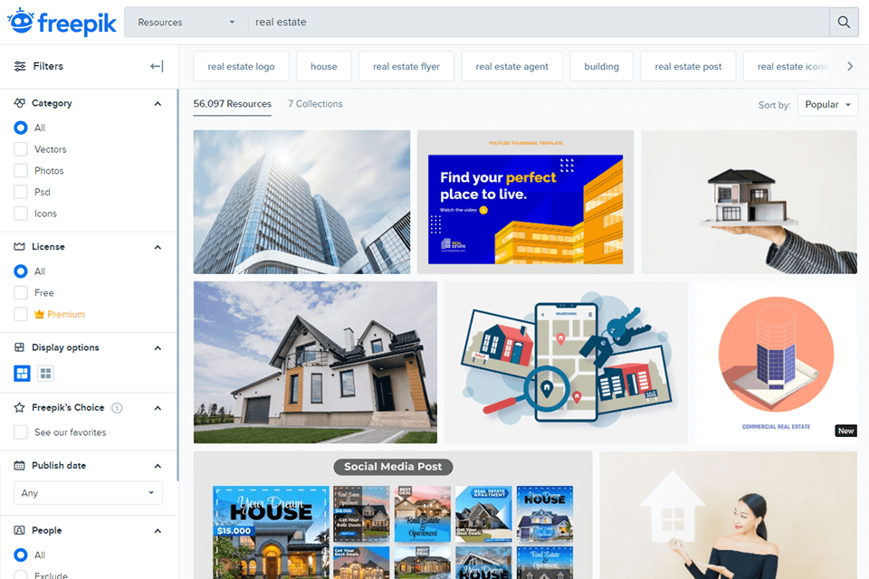 freepik free real estate photos logos