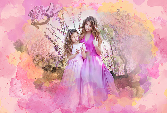 gratis akvarel photoshop overlays