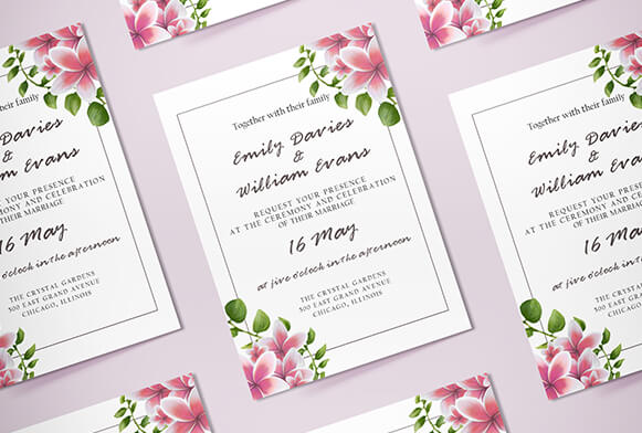 de invitación de boda gratis | Tarjetas de plantilla de invitación de boda gratis