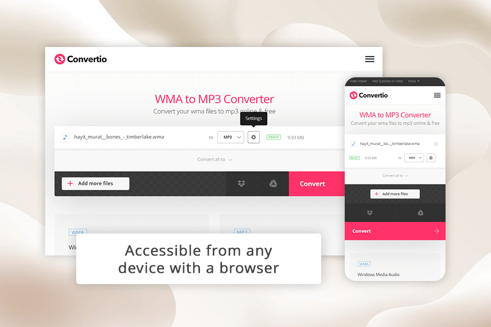 free wma to mp3 converter convertio