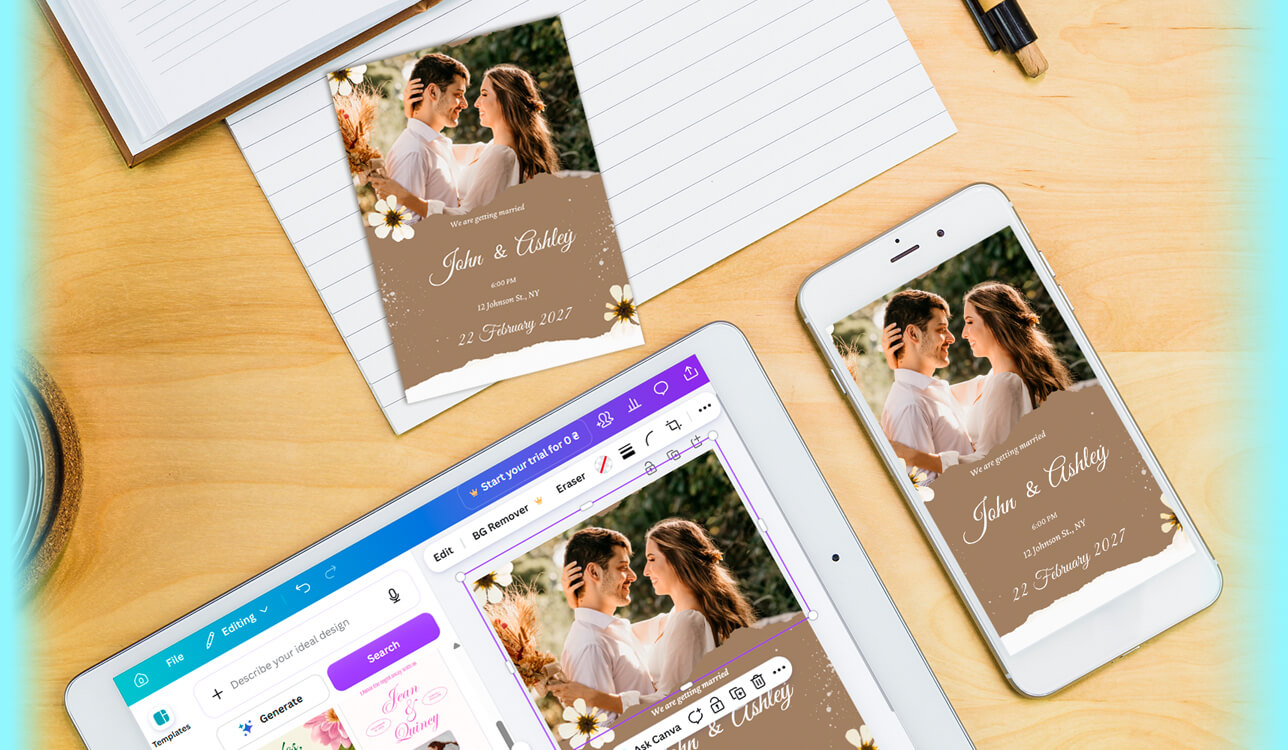 free wedding card maker