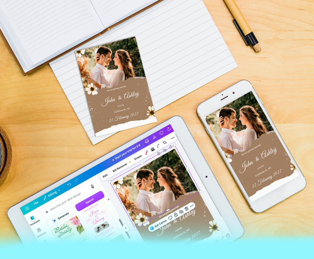 free wedding card maker