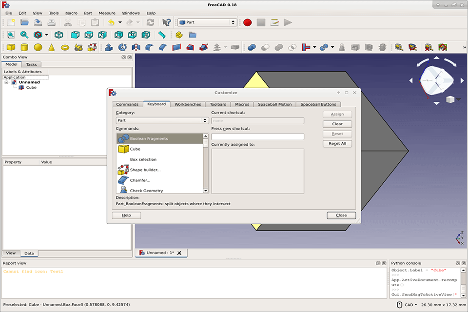 freecad interface