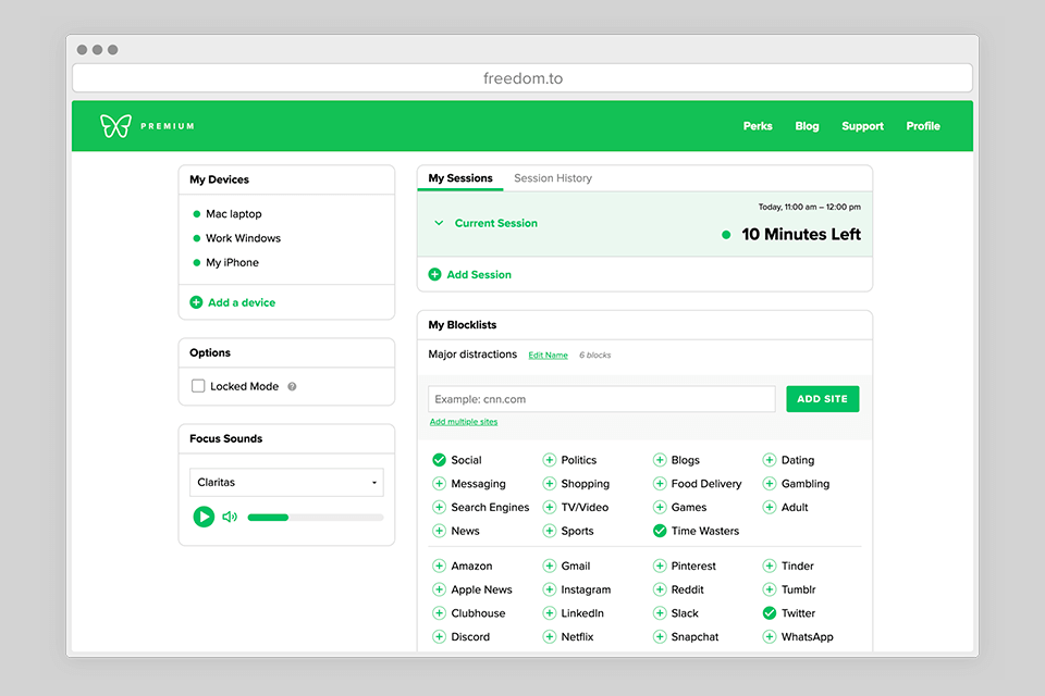 freedom public relations software interface