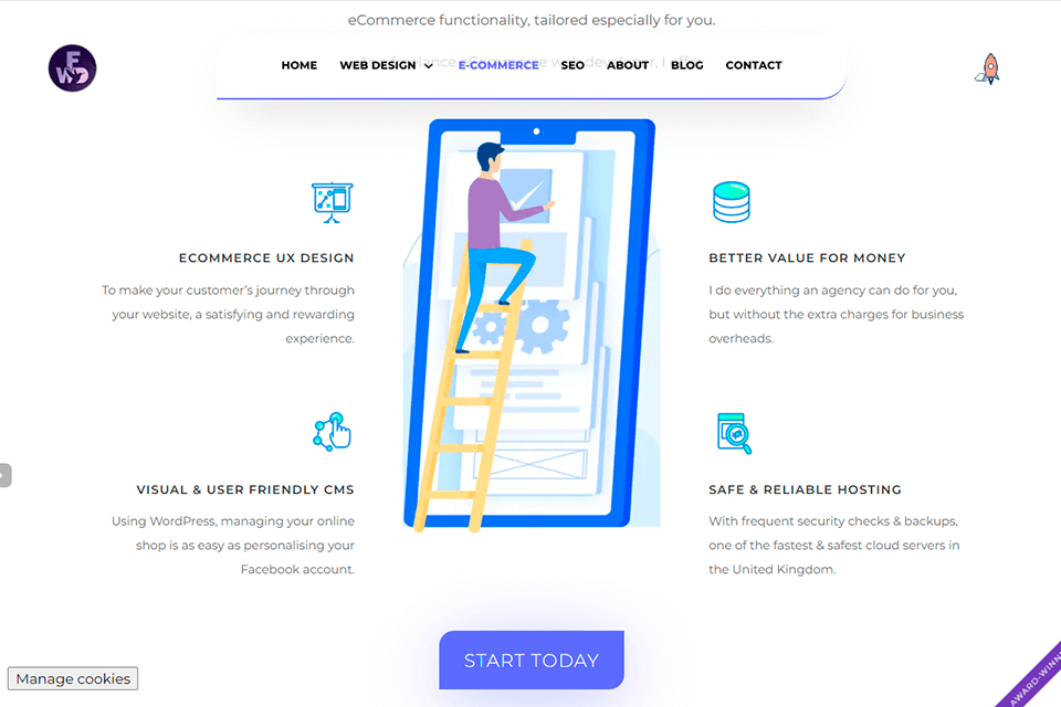 freelance web design developer ecommerce website