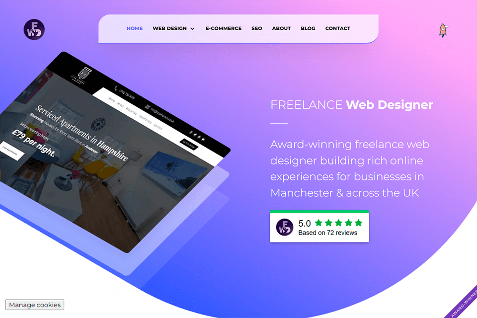 freelance web design developer interface