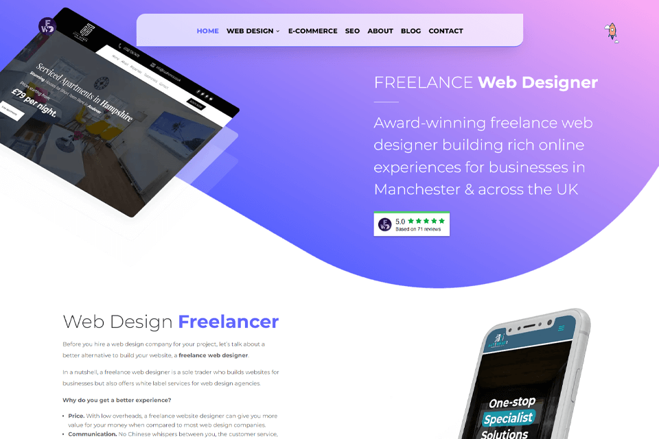 freelance web designer ecommerce development company interface