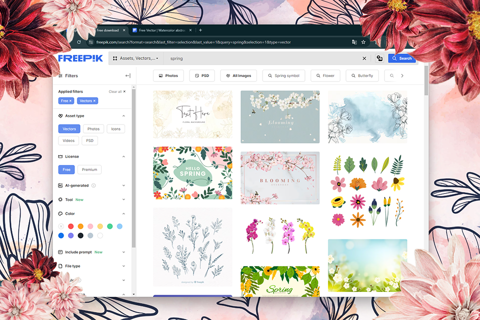 freepik best free vector sites interface