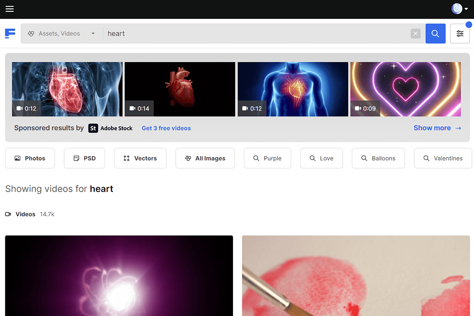 freepik free stock video site