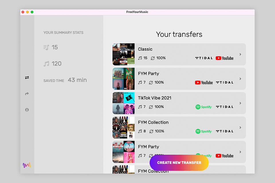 freeyourmusic bulk transfer