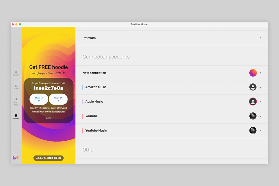 freeyourmusic interface