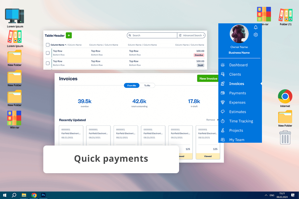 freshbooks invoice software for small business interface