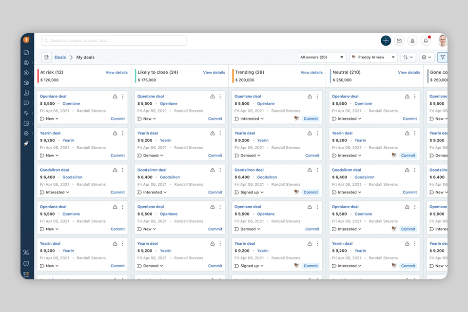 freshsales sales engagement platform interface