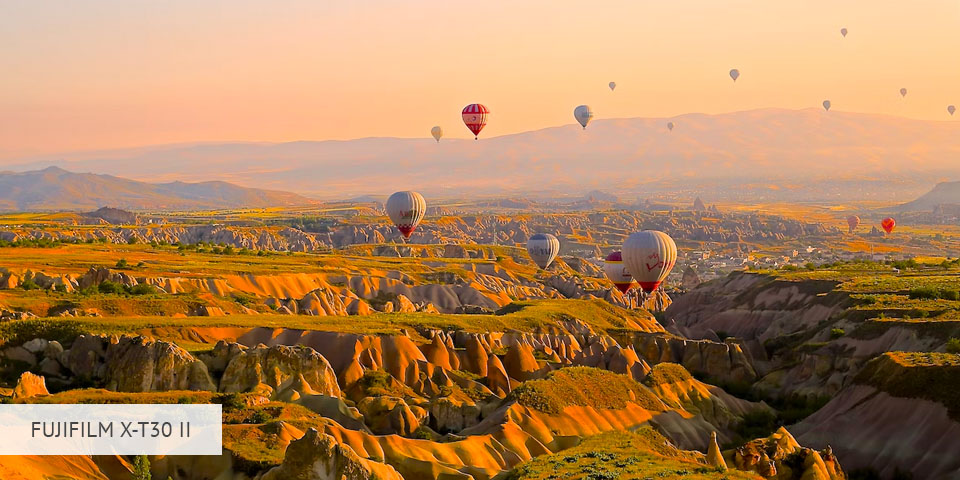 fujifilm x t30ii spegellös kamera för resefoto