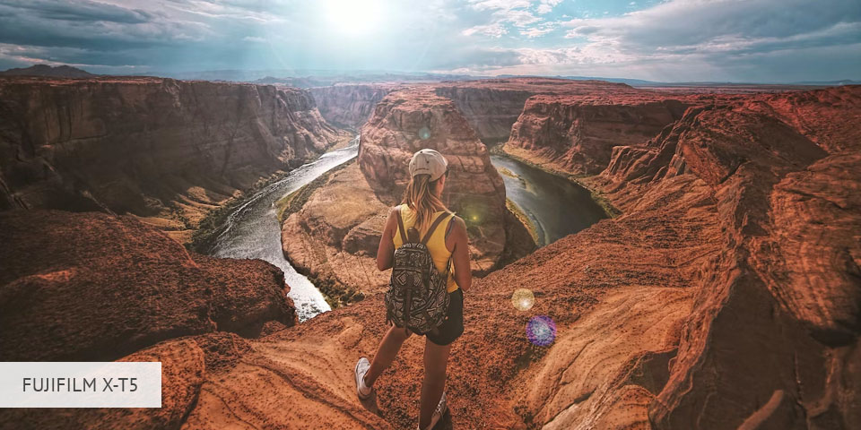 fujifilm xt5 spegellös kamera för resefoto