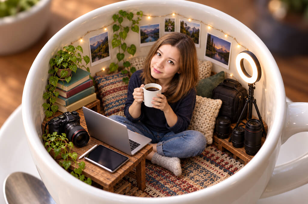 funny ai photo idea coffee cup