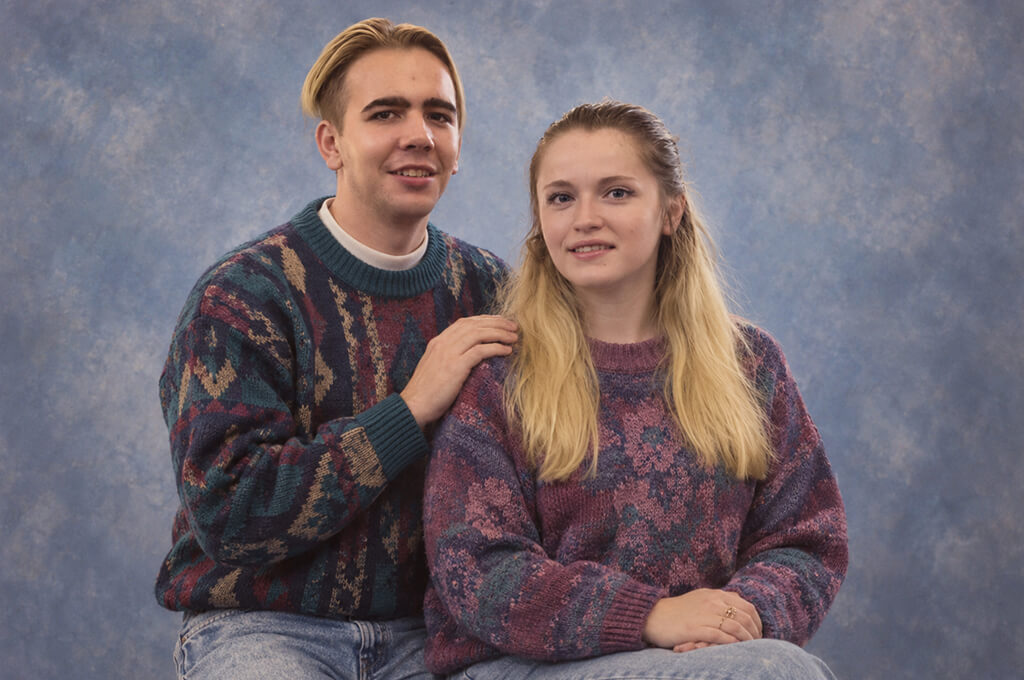 funny ai photo idea young 90s portrait