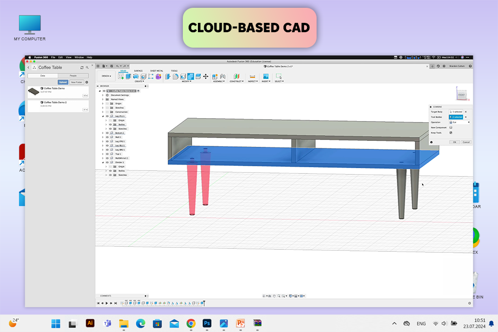 fusion 360 furniture design software