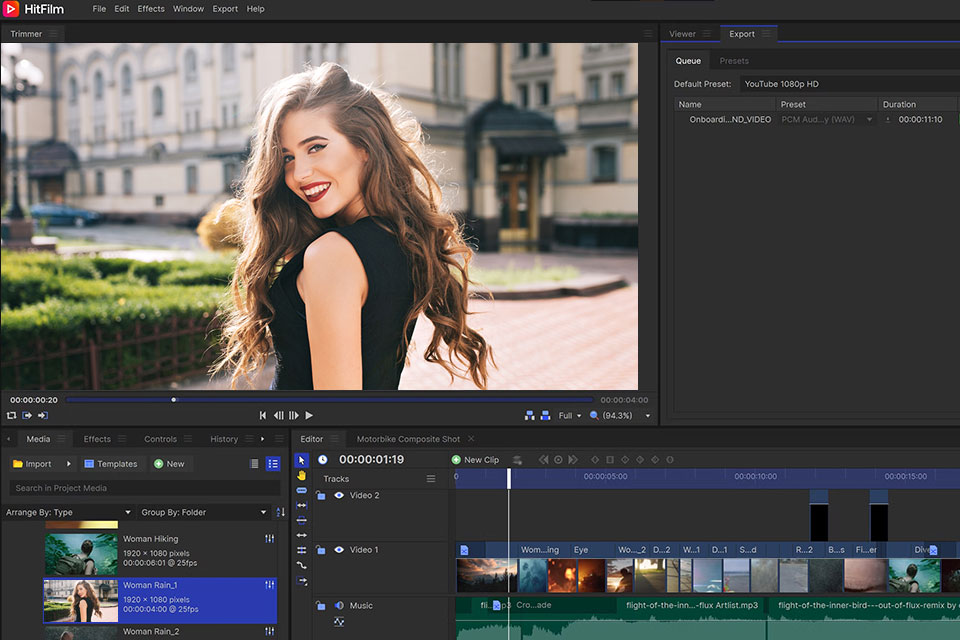 fxhome free video editing software interface