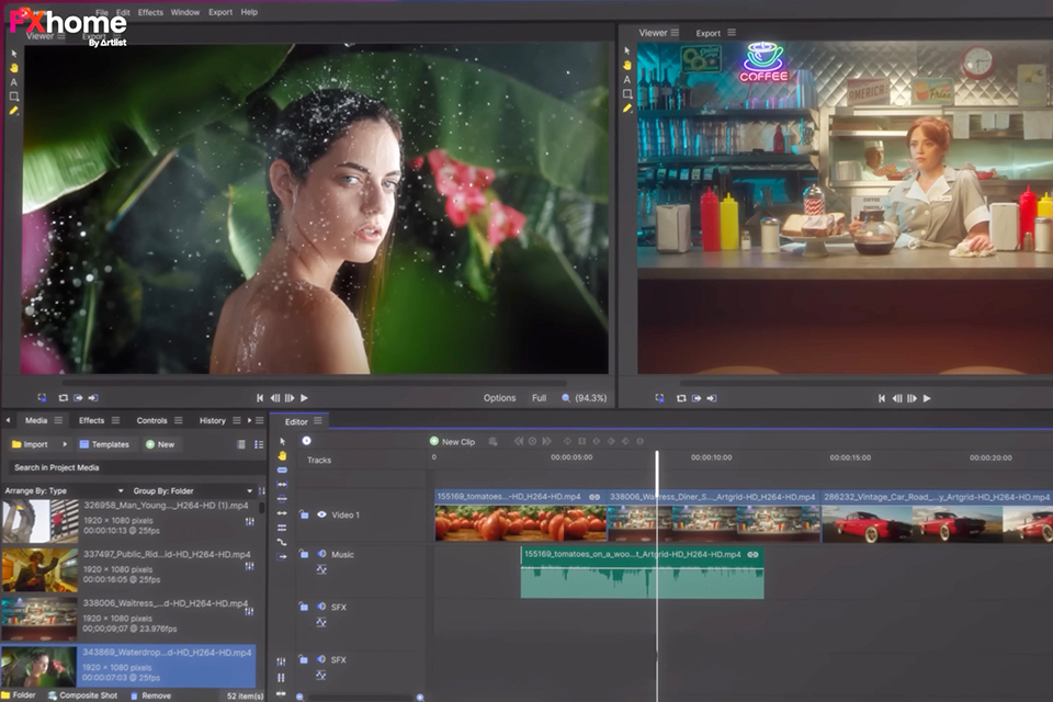fxhome video editing software for windows interface